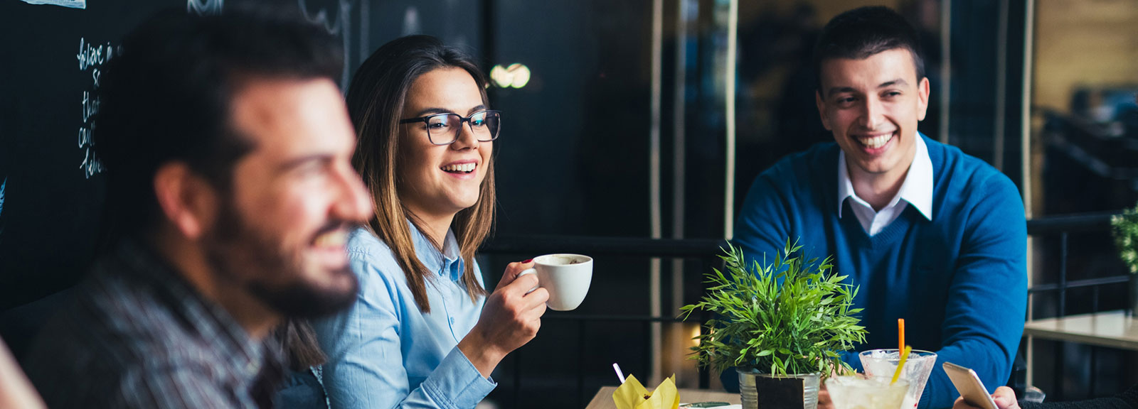 Business people at a restaurant