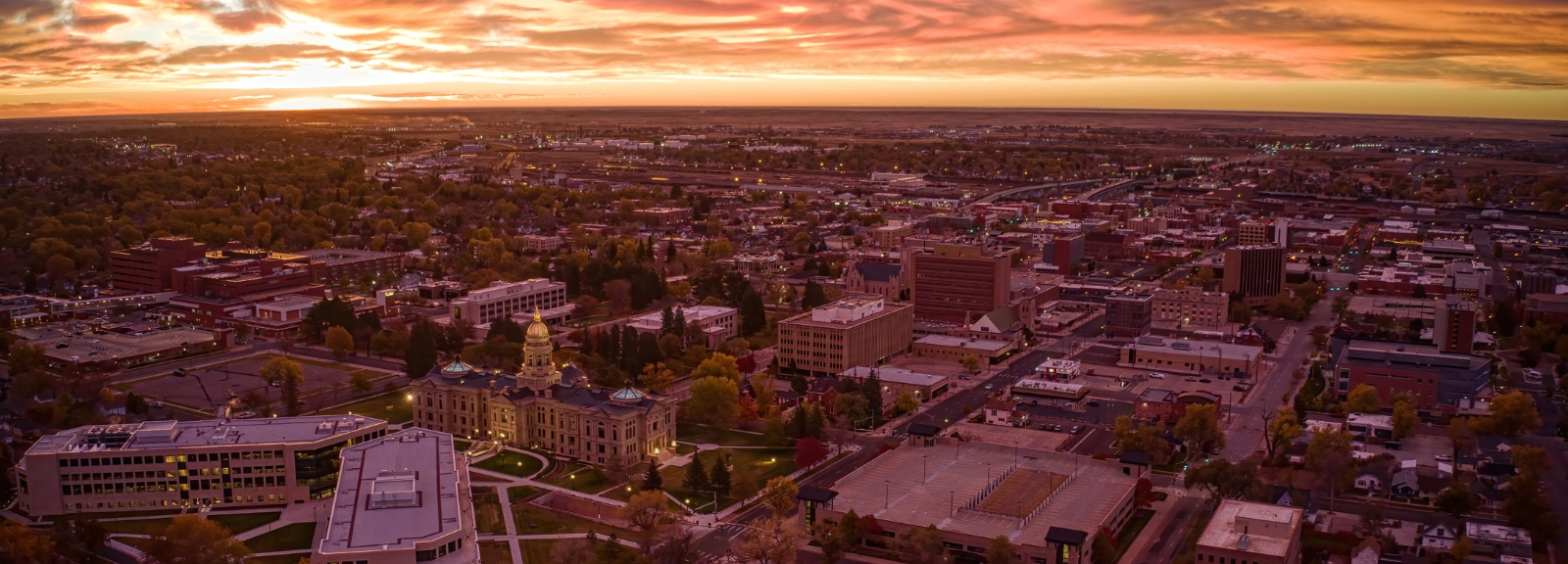 Aerial view of Cheyenne Wyoming