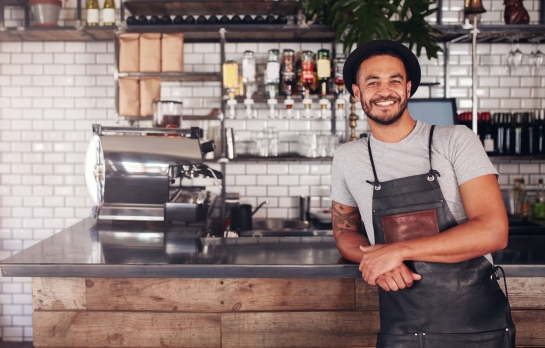 Man owns coffee shop