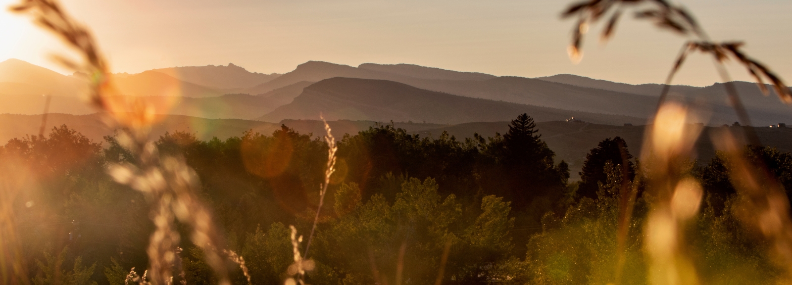 mountains at sunset