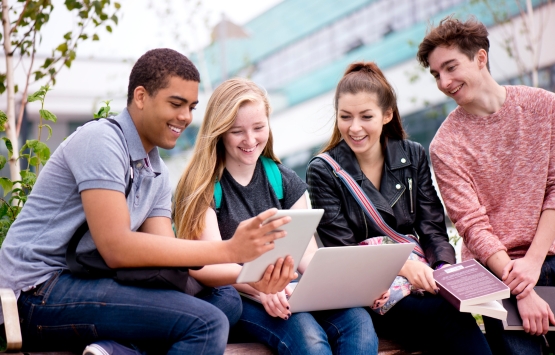 students smiling