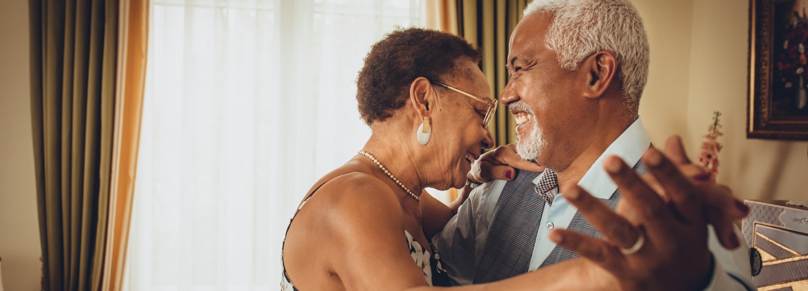 Cute older couple dancing 