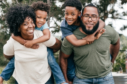 cute family of four