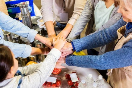 hands in a group