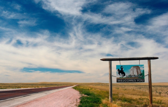 Wyoming state sign 