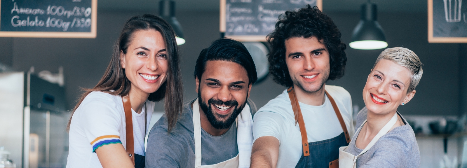 four bakery workers