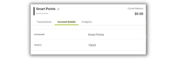 Account Details Smart Points